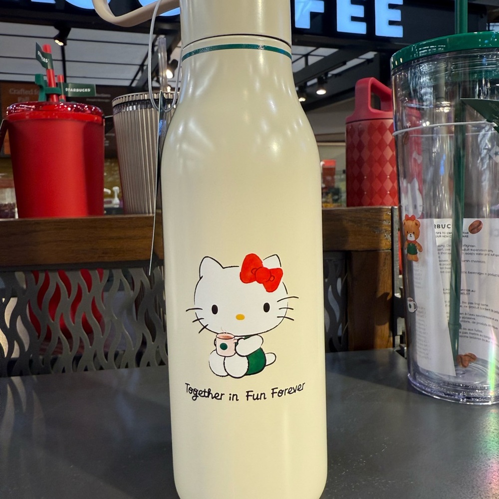 Hello Kitty Cream Water Bottle